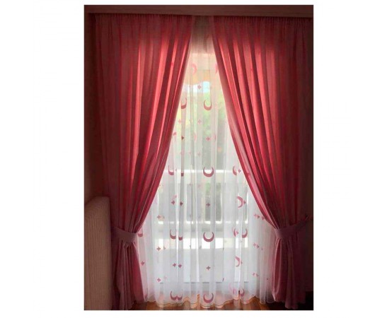 ΚΟΥΡΤΙΝΑ ΡΟΖ ΓΙΑ ΠΑΙΔΙΚΟ ΔΩΜΑΤΙΟ